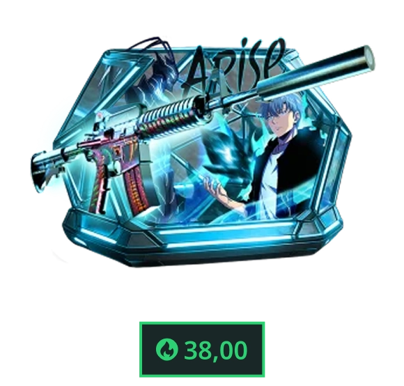 wapenskin “Schaduw Ascend” met blauwe tinten en schaduwachtig design